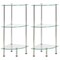 mDesign Glass Corner 3-Tier Tower Cabinet Organizer Shelf, 2 Pack, Clear/Chrome